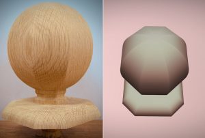 Faceted Timber Finial